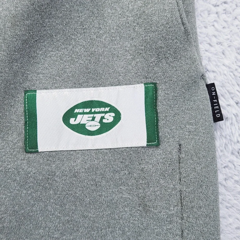 New York Jets Pants Mens Large Gray NFL Football Nike On Field Apparel Joggers